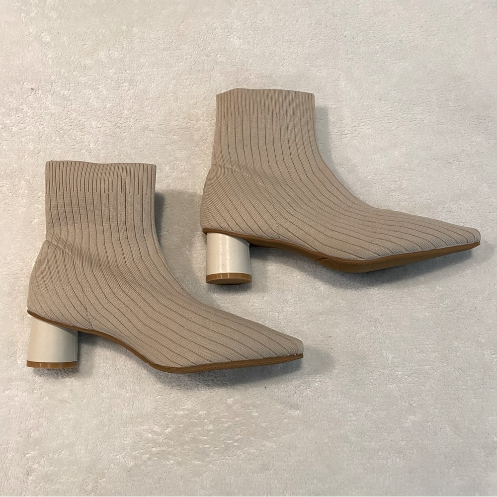 Cream Sock Boots